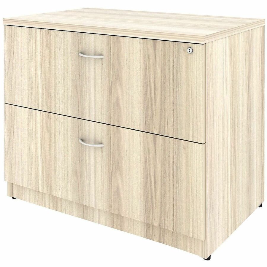 Lorell File Cabinet - 2 x Drawer(s) for File - Lateral - Lockable - Modern Elm