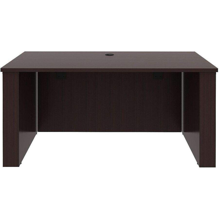 Lorell Essentials 60" Sit-to-Stand Desk Shell - 49" Height x 60" Width x 29" Depth, x 1" Thickness Top - Finish: Laminate, Espresso - Laminate, Espresso Table Top - Laminated, Cam Lock, Durable, Grommet, Cord Management, Modesty Panel, Privacy Panel, A...