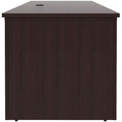 Lorell Essentials 60" Sit-to-Stand Desk Shell - 49" Height x 60" Width x 29" Depth, x 1" Thickness Top - Finish: Laminate, Espresso - Laminate, Espresso Table Top - Laminated, Cam Lock, Durable, Grommet, Cord Management, Modesty Panel, Privacy Panel, A...