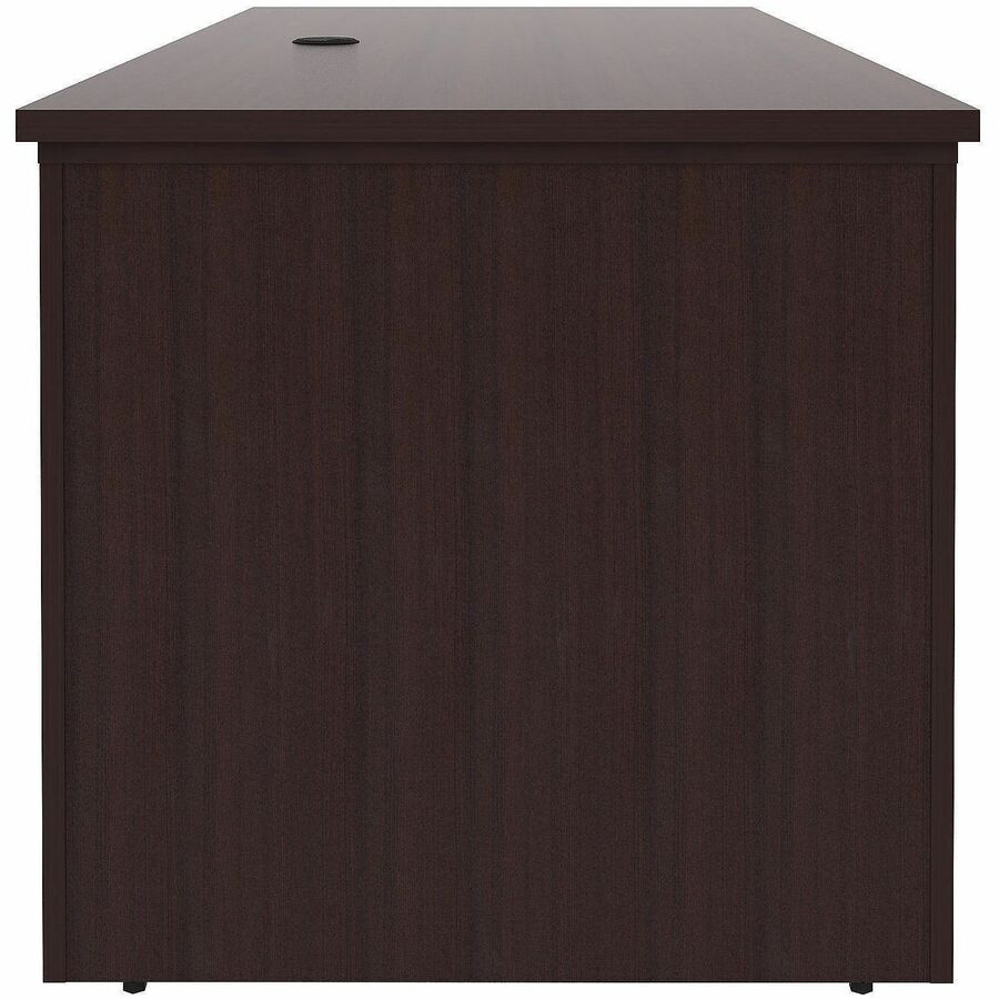 Lorell Essentials 60" Sit-to-Stand Desk Shell - 49" Height x 60" Width x 29" Depth, x 1" Thickness Top - Finish: Laminate, Espresso - Laminate, Espresso Table Top - Laminated, Cam Lock, Durable, Grommet, Cord Management, Modesty Panel, Privacy Panel, A...
