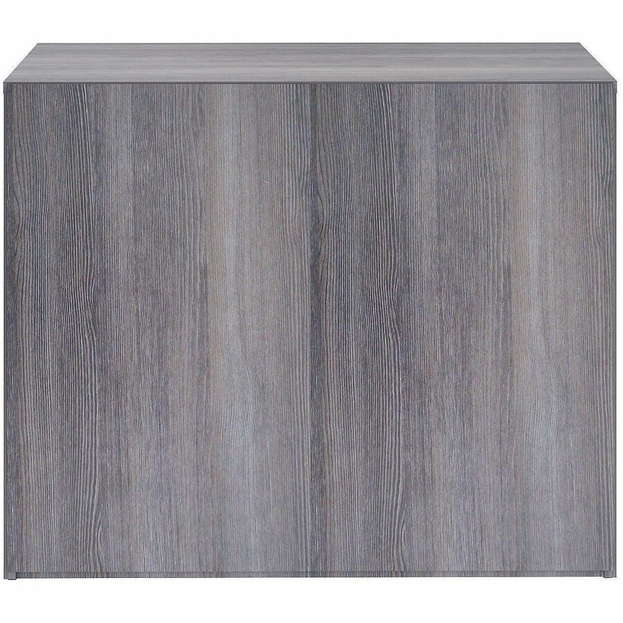 Lorell Weathered Charcoal Laminate Bookcase - 36" Width x 12" Depth x 30" Height - 2 x Shelf(ves) - Laminated, Sturdy, Adjustable Shelf, Square Edge, Adjustable Feet - Weathered Charcoal - Assembly Required