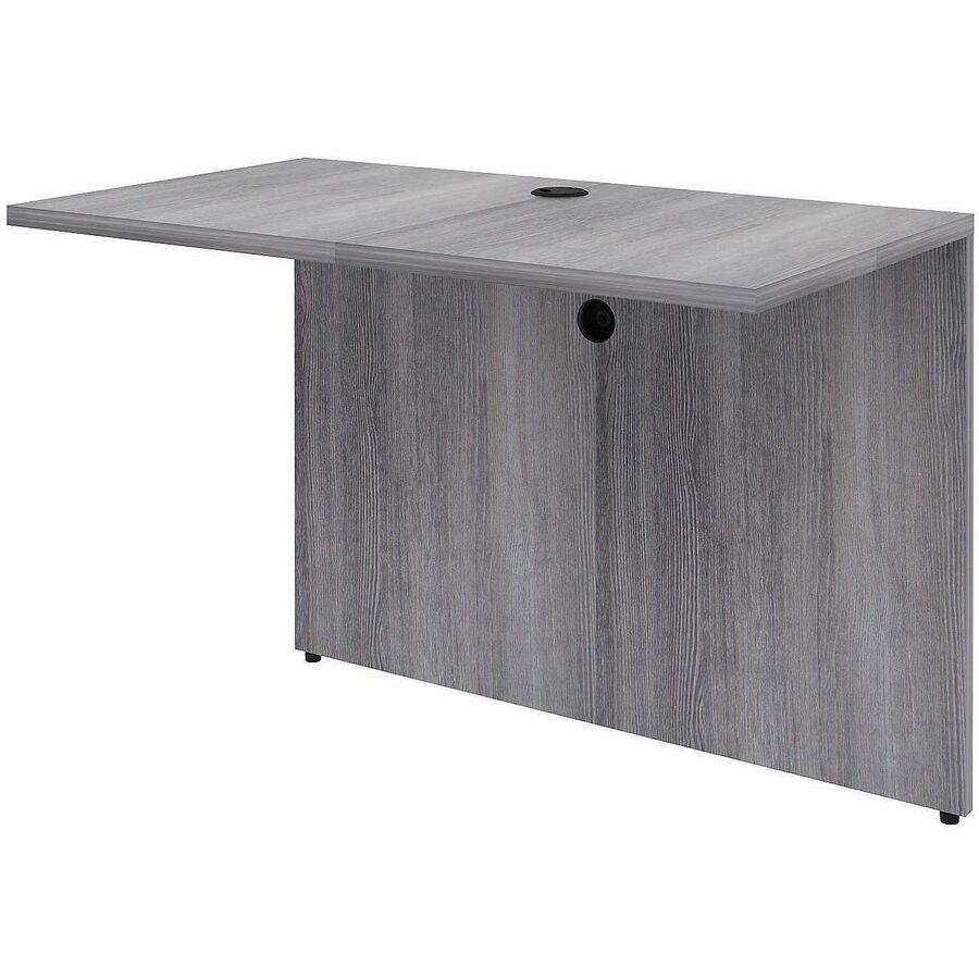 Lorell Weathered Charcoal Laminate Desking - 29.5" Height x 42" Width x 24" Depth, x 1" Thickness Top - Finish: Weathered Charcoal - Weathered Charcoal, Laminate Table Top - Laminated, Cam Lock, Durable, Grommet, Modesty Panel, Privacy Panel - For Offi...
