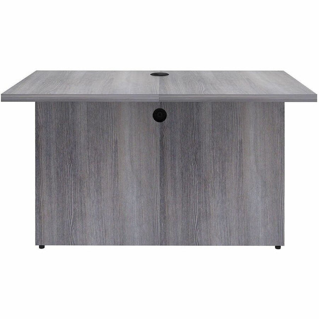 Lorell Weathered Charcoal Laminate Desking - 29.5" Height x 42" Width x 24" Depth, x 1" Thickness Top - Finish: Weathered Charcoal - Weathered Charcoal, Laminate Table Top - Laminated, Cam Lock, Durable, Grommet, Modesty Panel, Privacy Panel - For Offi...