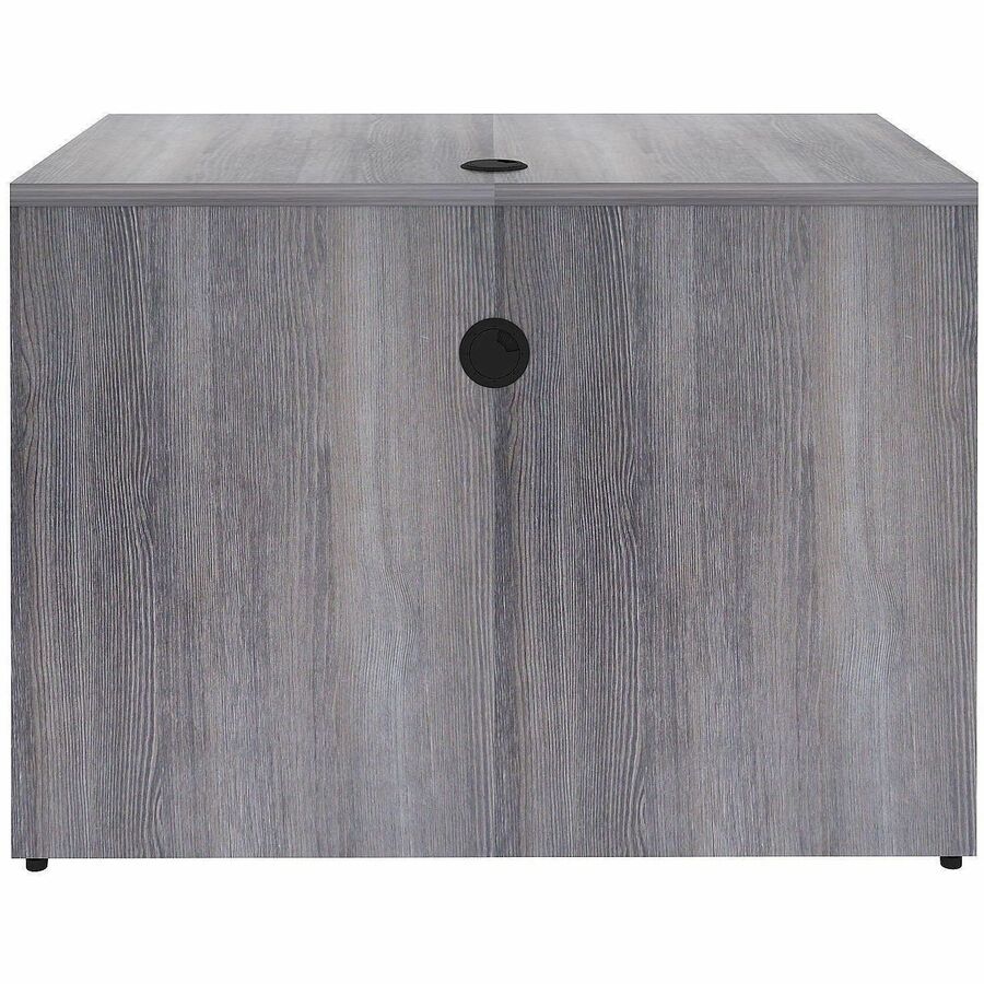 Lorell Weathered Charcoal Laminate Desking - 29.5" Height x 42" Width x 24" Depth, x 1" Thickness Top - Finish: Weathered Charcoal - Weathered Charcoal, Laminate Table Top - Laminated, Cam Lock, Durable, Grommet, Modesty Panel, Privacy Panel - For Offi...