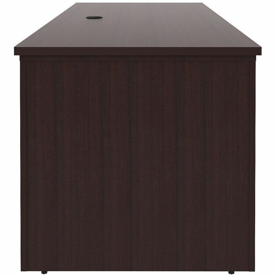 Lorell Essentials 72" Sit-to-Stand Desk Shell - 49" Height x 72" Width x 29" Depth, x 1" Thickness Top - Finish: Espresso, Laminate - Espresso, Laminate Table Top - Laminated, Cam Lock, Cord Management, Durable, Adjustable Feet, Modesty Panel, Privacy ...