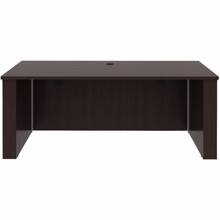 Lorell Essentials 72" Sit-to-Stand Desk Shell - 49" Height x 72" Width x 29" Depth, x 1" Thickness Top - Finish: Espresso, Laminate - Espresso, Laminate Table Top - Laminated, Cam Lock, Cord Management, Durable, Adjustable Feet, Modesty Panel, Privacy ...