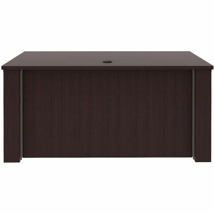 Lorell Essentials 72" Sit-to-Stand Desk Shell - 49" Height x 72" Width x 29" Depth, x 1" Thickness Top - Finish: Espresso, Laminate - Espresso, Laminate Table Top - Laminated, Cam Lock, Cord Management, Durable, Adjustable Feet, Modesty Panel, Privacy ...