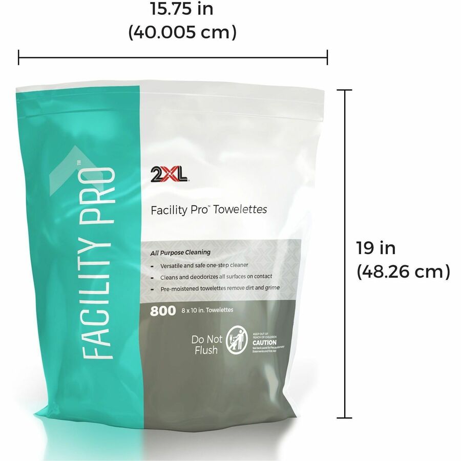 2XL Cleaning Wipe - White - 2 / Carton