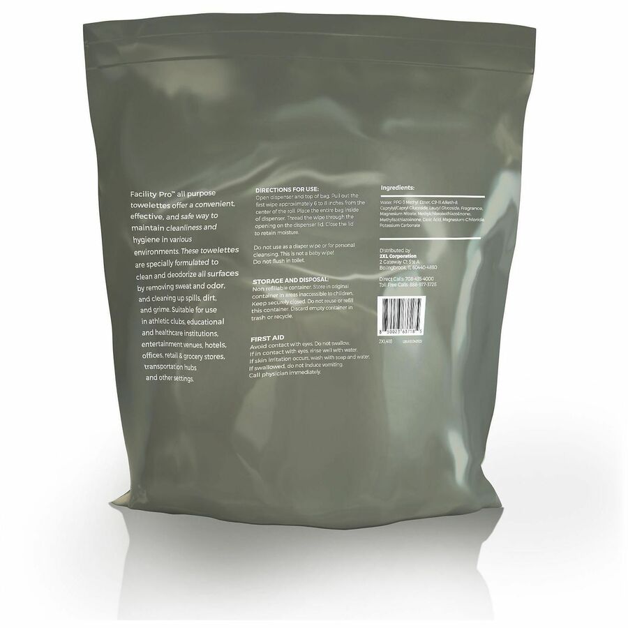 2XL Cleaning Wipe - White - 2 / Carton