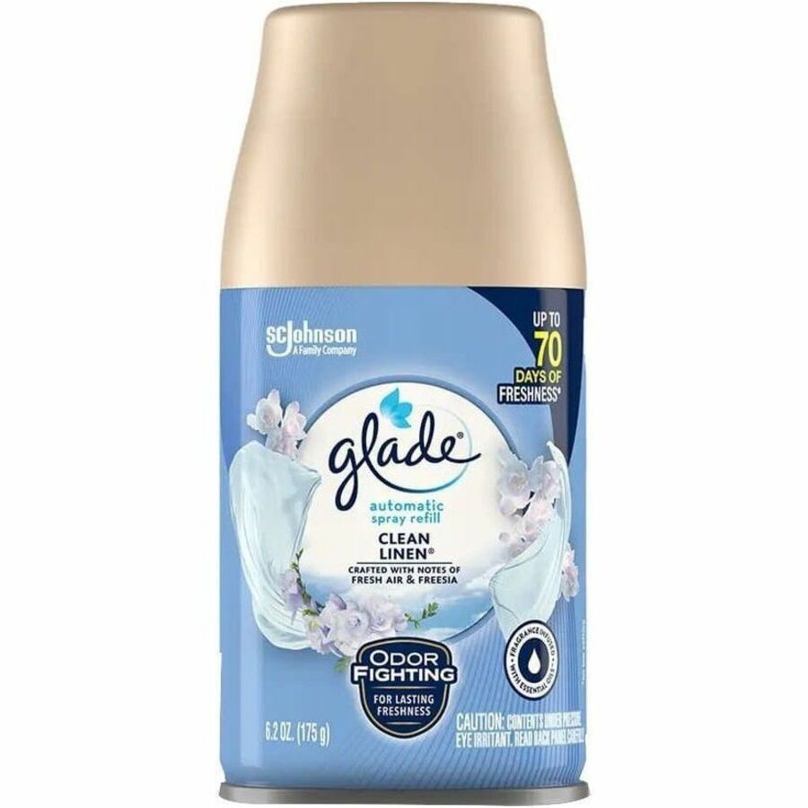 Glade Automatic Spray Refill Value Pack - Spray - 6.2 fl oz (0.2 quart) - Clean Linen - 70 Day - Long Lasting - 1 Each