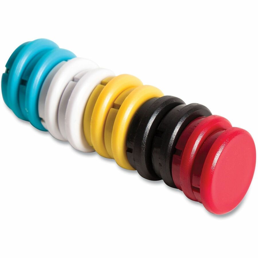 U Brands Board Magnet - 0.7" Diameter - Circle - 10 / Pack - Assorted