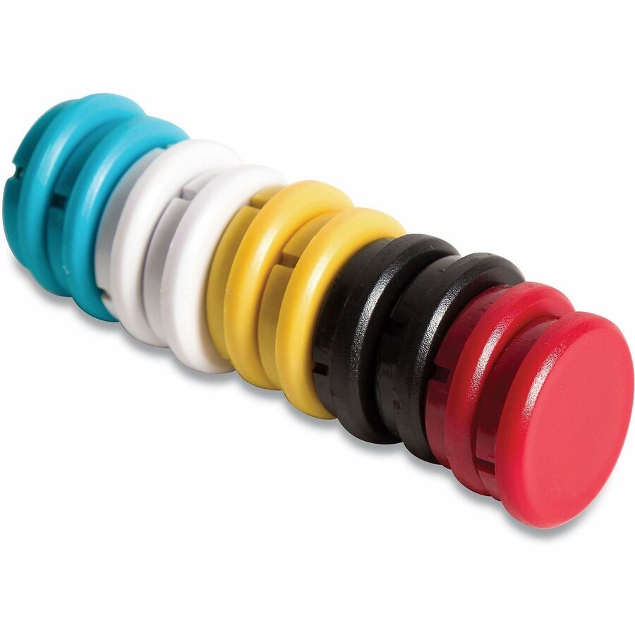 U Brands Board Magnet - 0.7" Diameter - Circle - 10 / Pack - Assorted