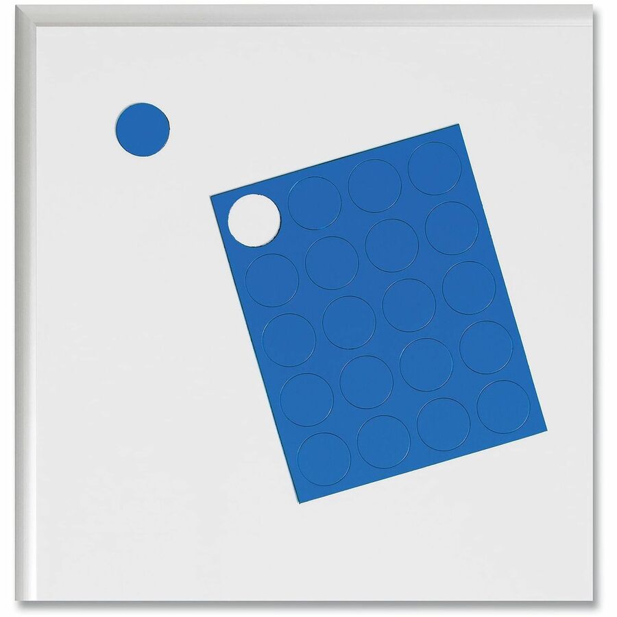 U Brands Board Magnet - 0.7" Diameter - Circle - Heavy Duty - 20 / Pack - Blue