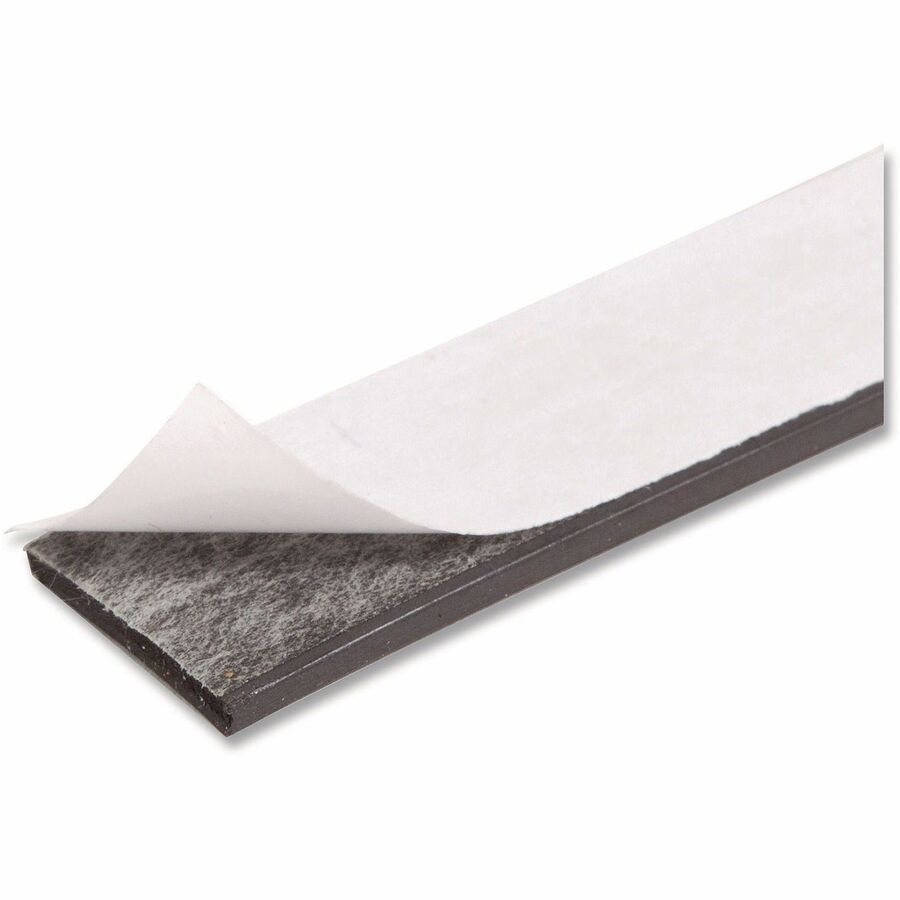 U Brands Magnetic Tape - 16.67 yd Length x 0.50" Width - Black - 1 Each