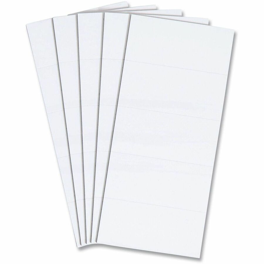 U Brands Magnet Strip - 0.88" Length x 2" Width - White - For Dry Erase Board - 25 / Pack