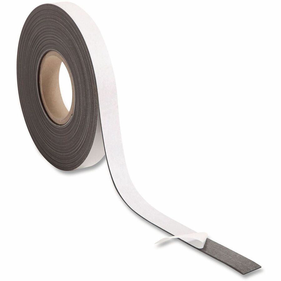 U Brands Magnetic Tape - 16.67 yd Length x 1" Width - Black - 1 Each