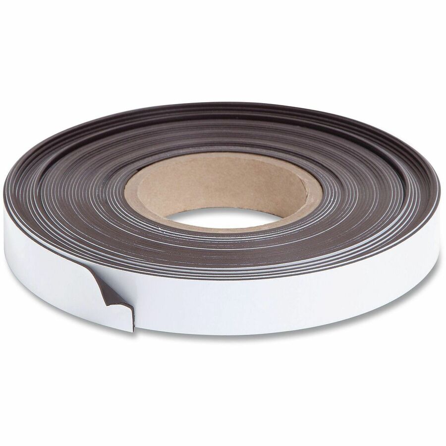 U Brands Magnetic Tape - 16.67 yd Length x 1" Width - White - For Dry Erase Board - 1 Each