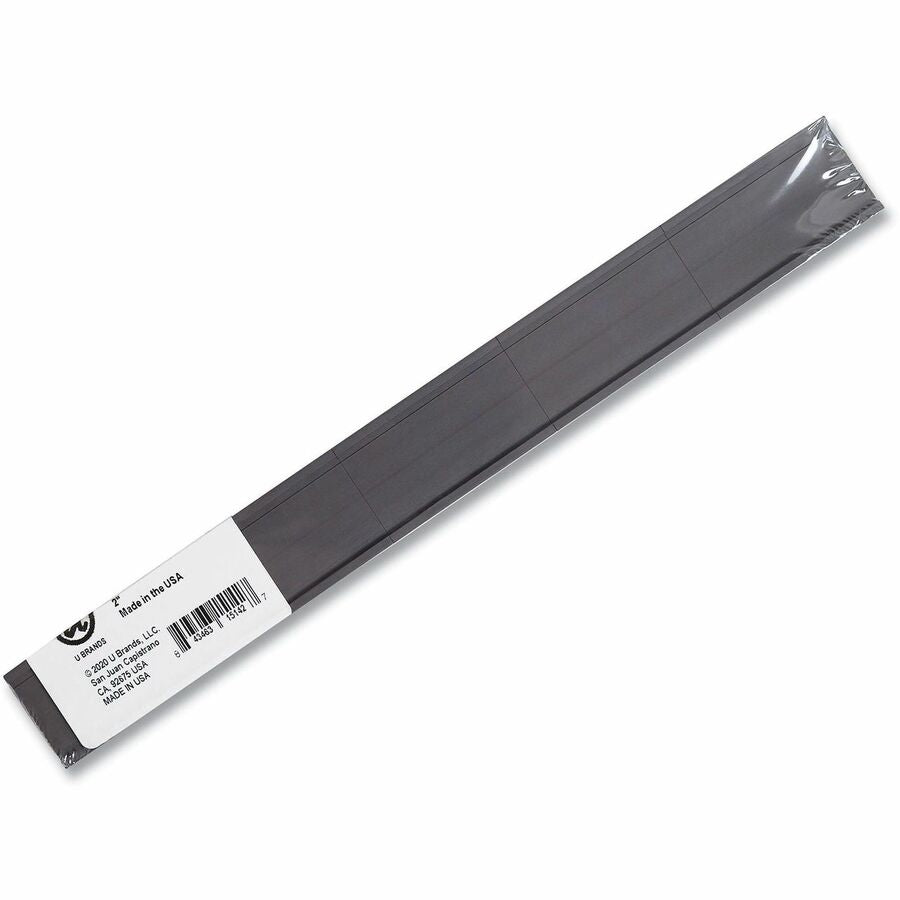 U Brands Card Holder - 1" Height x 2" Width - Black - Magnetic - 25 / Pack