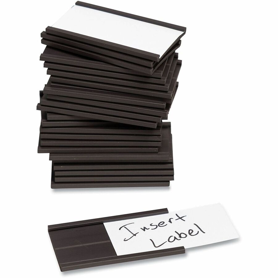 U Brands Card Holder - 1" Height x 2" Width - Black - Magnetic - 25 / Pack