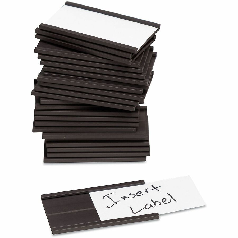 U Brands Card Holder - 1" Height x 2" Width - Black - Magnetic - 25 / Pack
