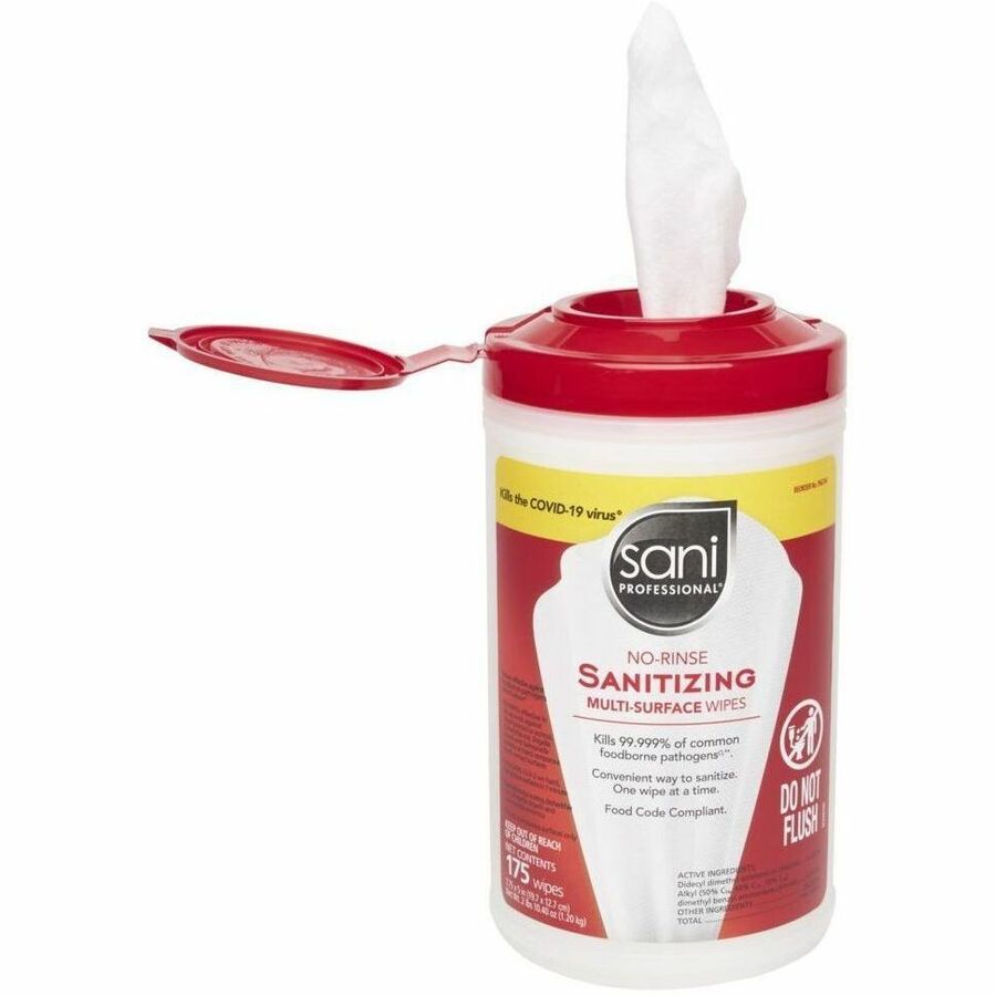 Sani Professional Sanitizing Wipe - 5" Width x 7.75" Length - 6 / Carton