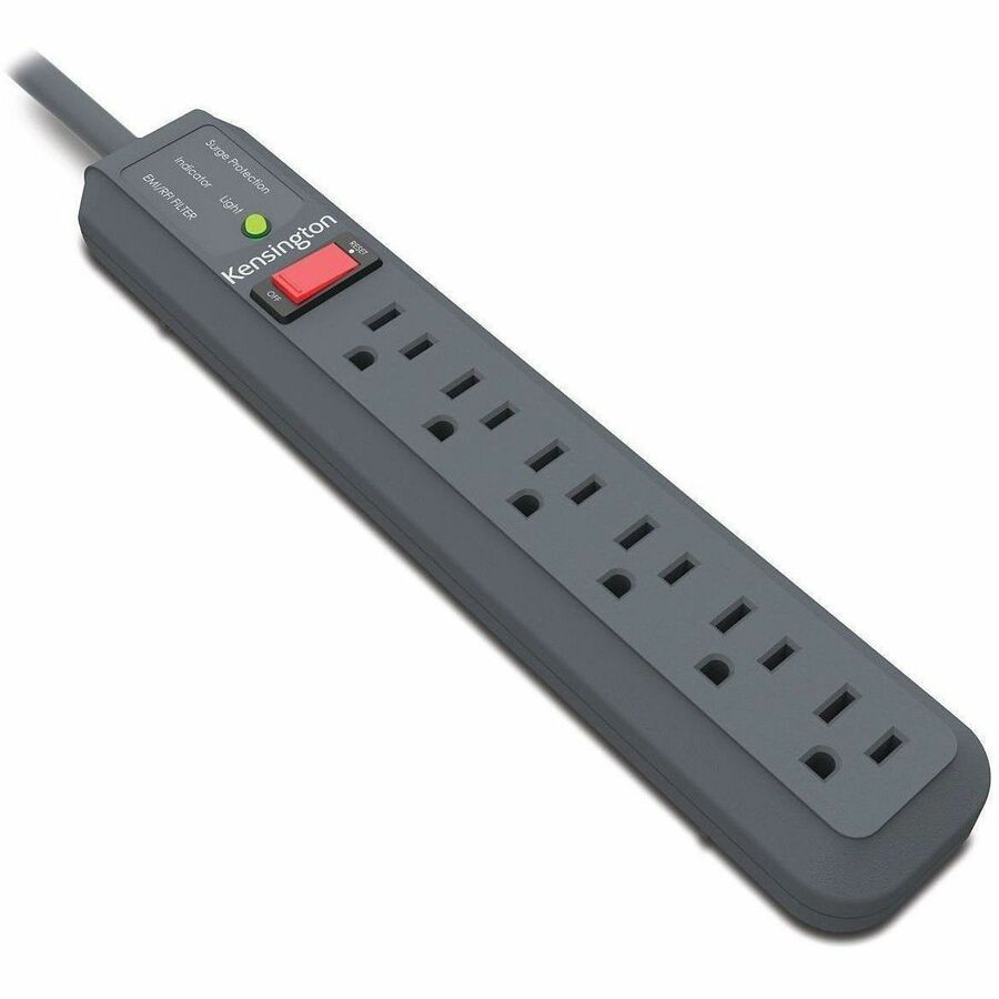 Kensington Guardian 6-Outlets Surge Suppressor/Protector - Notebook, Television, Printer - Black - 6 x AC Power - 540 J - 15 ft