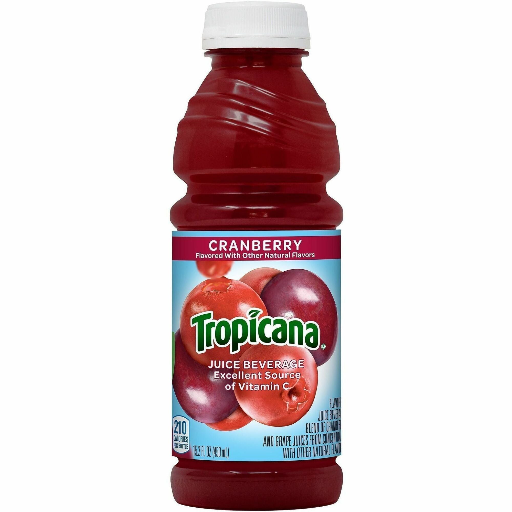 Quaker Oats Tropicana Bottled Juice - 15.20 fl oz (450 mL) - Cranberry - 12 / Carton