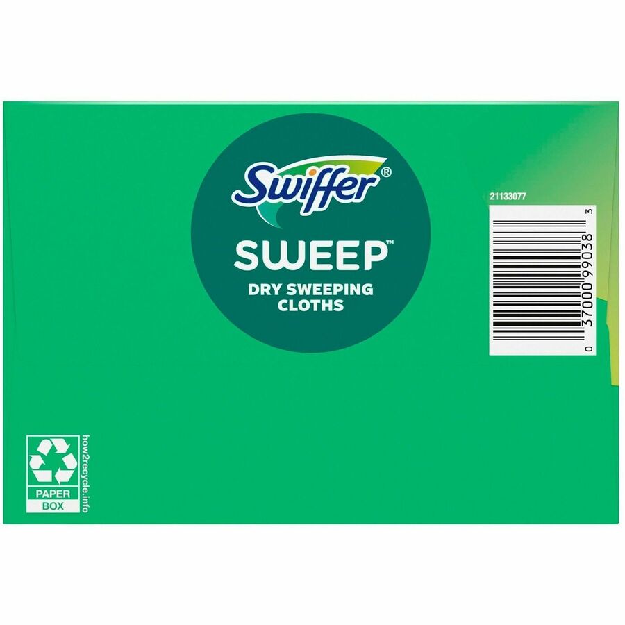 Swiffer Sweeper Dry Cloths Refill - 8" Width x 10.4" Length - Residue-free, Unscented, Textured - Green - 3 / Carton