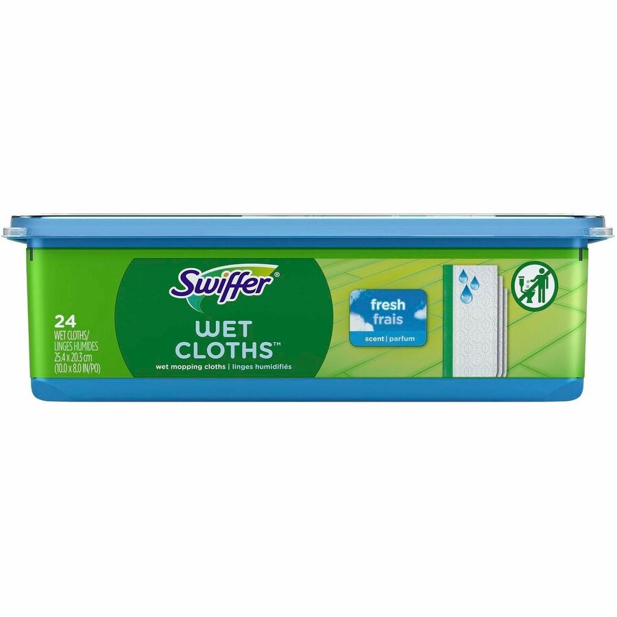 Swiffer Sweeper Wet Cloths - Residue-free - White - 24 / Carton