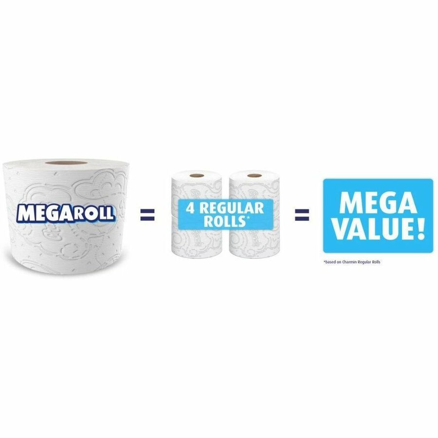 Charmin Ultra Soft Mega Roll - 2 Ply - Mega - White - Paper - 1 / Carton