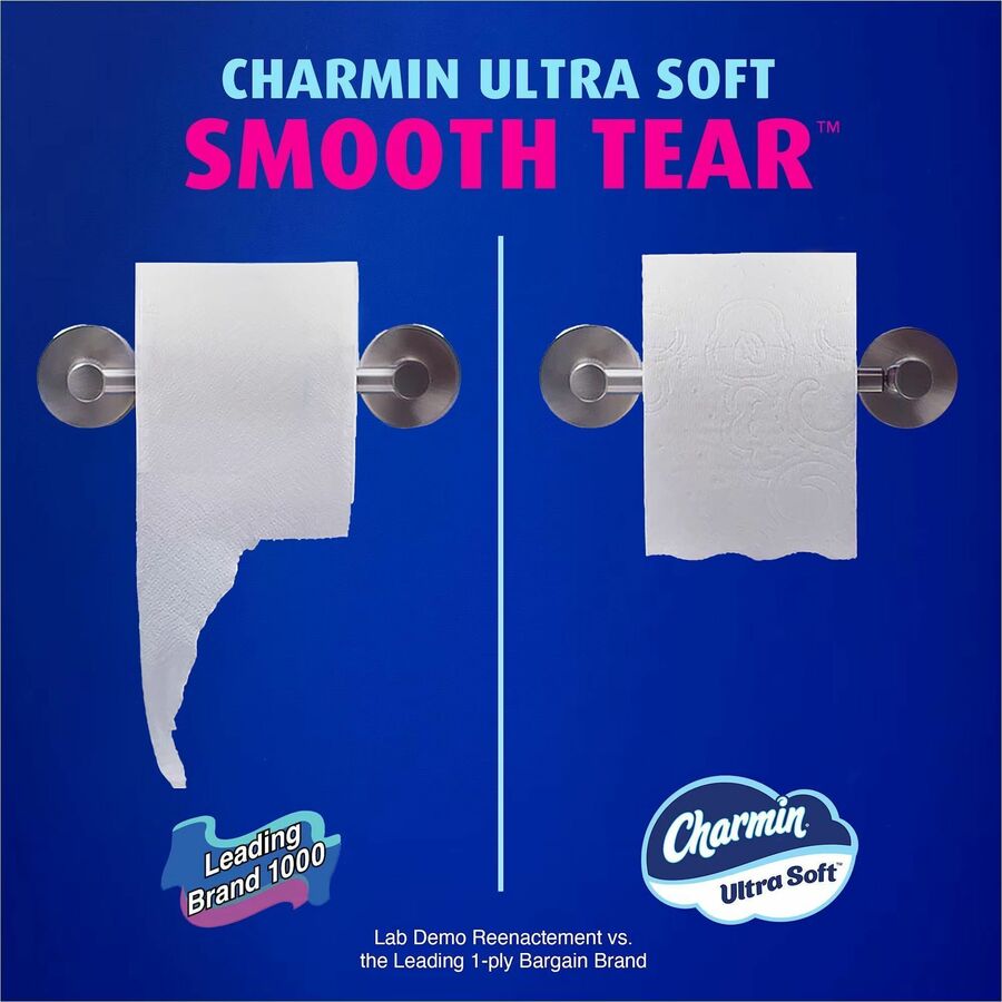 Charmin Ultra Soft Mega Roll - 2 Ply - Mega - White - Paper - 1 / Carton