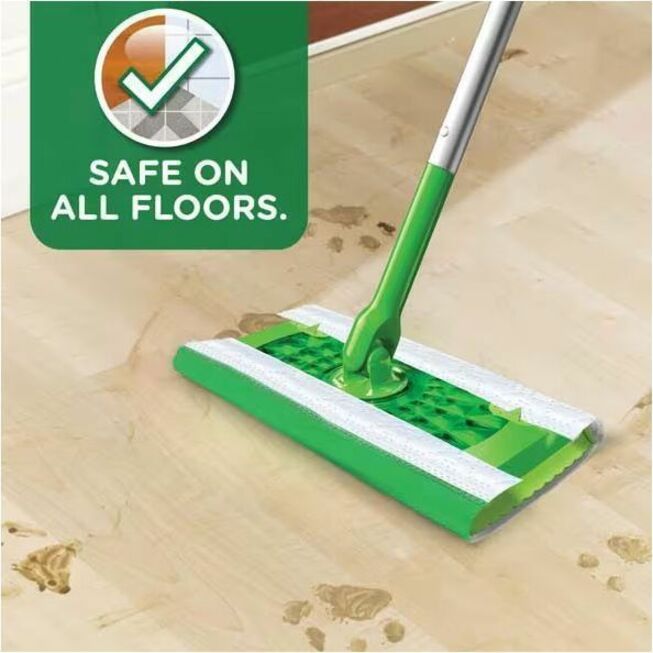 Swiffer Sweeper Wet Cloths - Residue-free - White - 24 / Pack