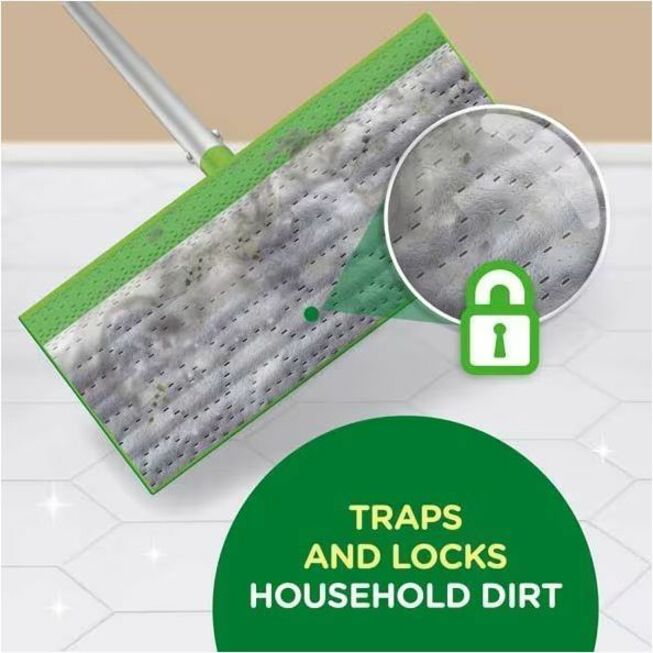 Swiffer Sweeper Wet Cloths - Residue-free - White - 24 / Pack