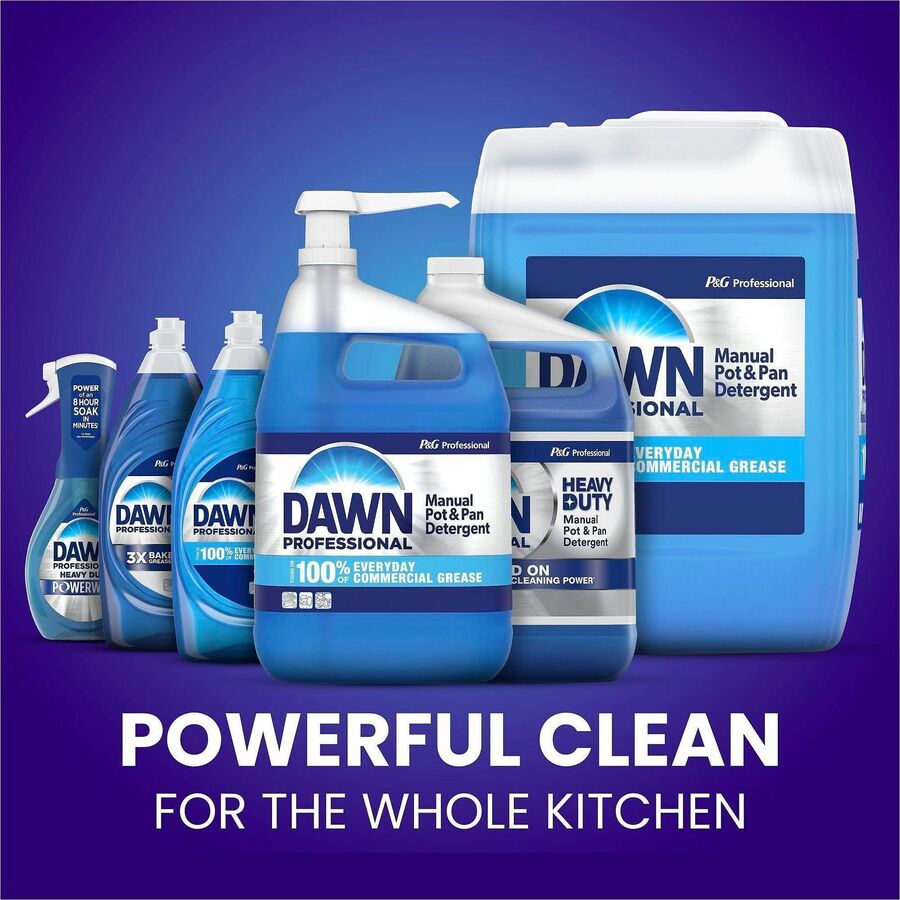 Dawn Manual Pot/Pan Detergent - For Multipurpose - Concentrate - Liquid - 128 fl oz (4 quart) - Original Scent - Recommended For: Food Soil Remover, Grease Remover - PVC Free, Phthalate-free, Triclosan-free, Benzene-free, BPA-free, PCBs-free, Alkylphen...