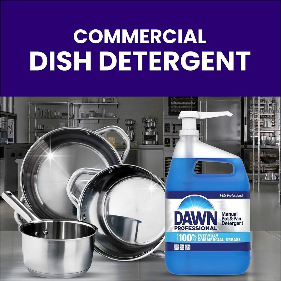 Dawn Manual Pot/Pan Detergent - For Multipurpose - Concentrate - Liquid - 128 fl oz (4 quart) - Original Scent - Recommended For: Food Soil Remover, Grease Remover - PVC Free, Phthalate-free, Triclosan-free, Benzene-free, BPA-free, PCBs-free, Alkylphen...