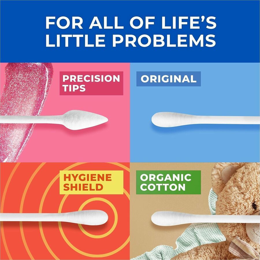 Soapbox Q-Tips Cotton Swabs - White - Cotton - Soft - 12 / Carton