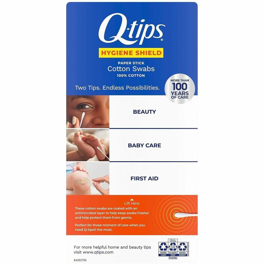Soapbox Cotton Swab - Cotton - White - Antibacterial - 1 Carton