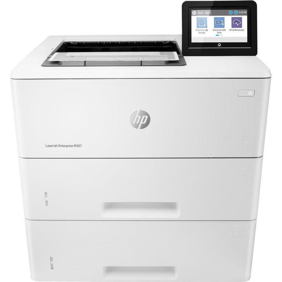 HP LaserJet Enterprise M507 M507x Desktop Laser Printer - Monochrome - 43 ppm Mono - 1200 x 1200 dpi Print - Automatic Duplex Print - 1200 Sheets Input - Ethernet - Wireless LAN - Apple AirPrint, Google Cloud Print, HP ePrint, Mopria, Wi-Fi Direct - 15...