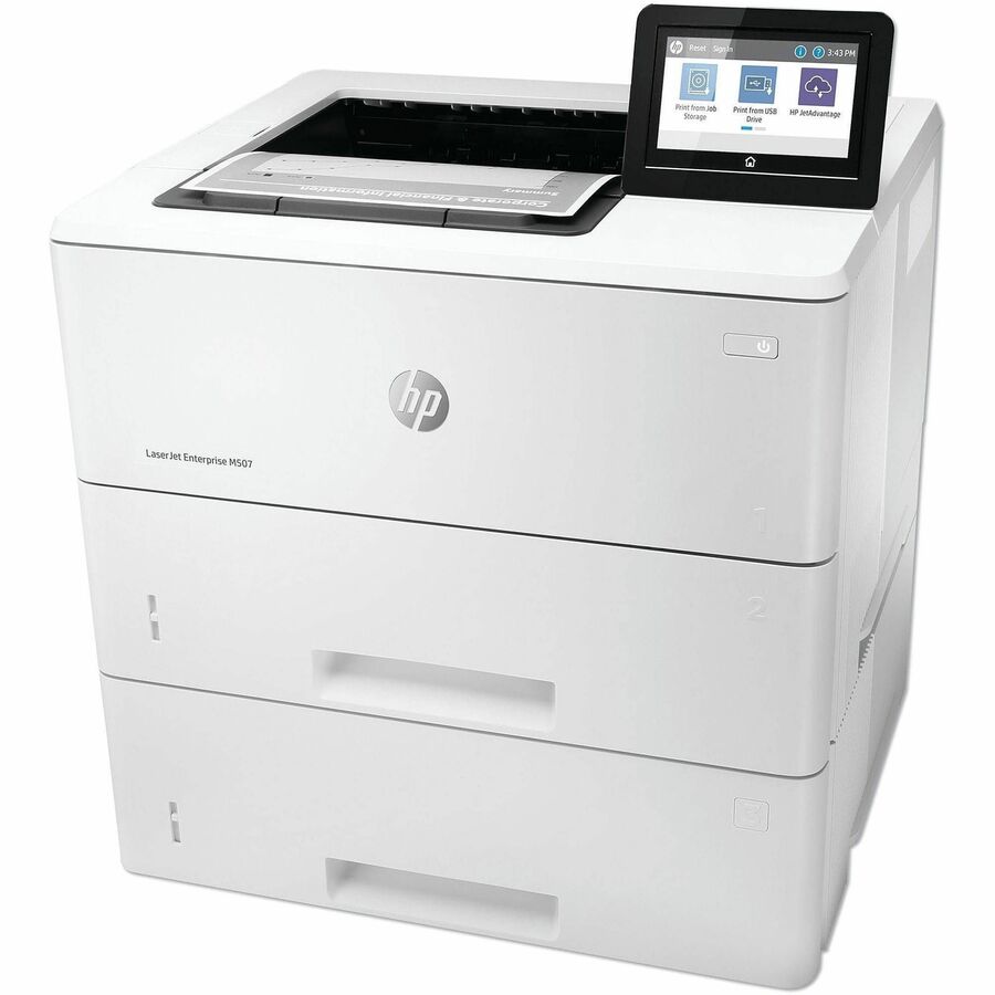 HP LaserJet Enterprise M507 M507x Desktop Laser Printer - Monochrome - 43 ppm Mono - 1200 x 1200 dpi Print - Automatic Duplex Print - 1200 Sheets Input - Ethernet - Wireless LAN - Apple AirPrint, Google Cloud Print, HP ePrint, Mopria, Wi-Fi Direct - 15...