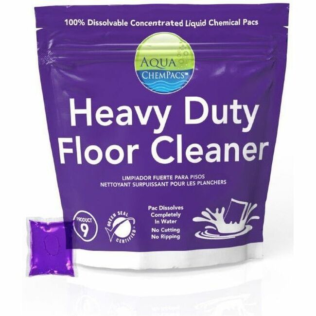 Diversey Heavy Duty Floor Cleaner, 1x 100ea - For Floor - Concentrate - Liquid - 0.53 oz (0.03 lb) - Recommended For: Dirt Remover, Soil Remover, Heel Mark Remover - Heavy Duty, Built-In Scrubber - Purple - 1 / Carton