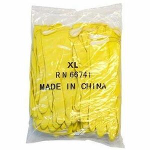 ProWorks Latex Flock Lined 16 Mil Glove Yellow X-Large Bulk Pack - 16 mil Thickness x 12" Glove Length - Animal Fat, Chemical Protection - X-Large Size - Neoprene Latex - Yellow - Fish Scale Grip, Flock-lined, Chemical Resistant, Fat Resistant - For Di...