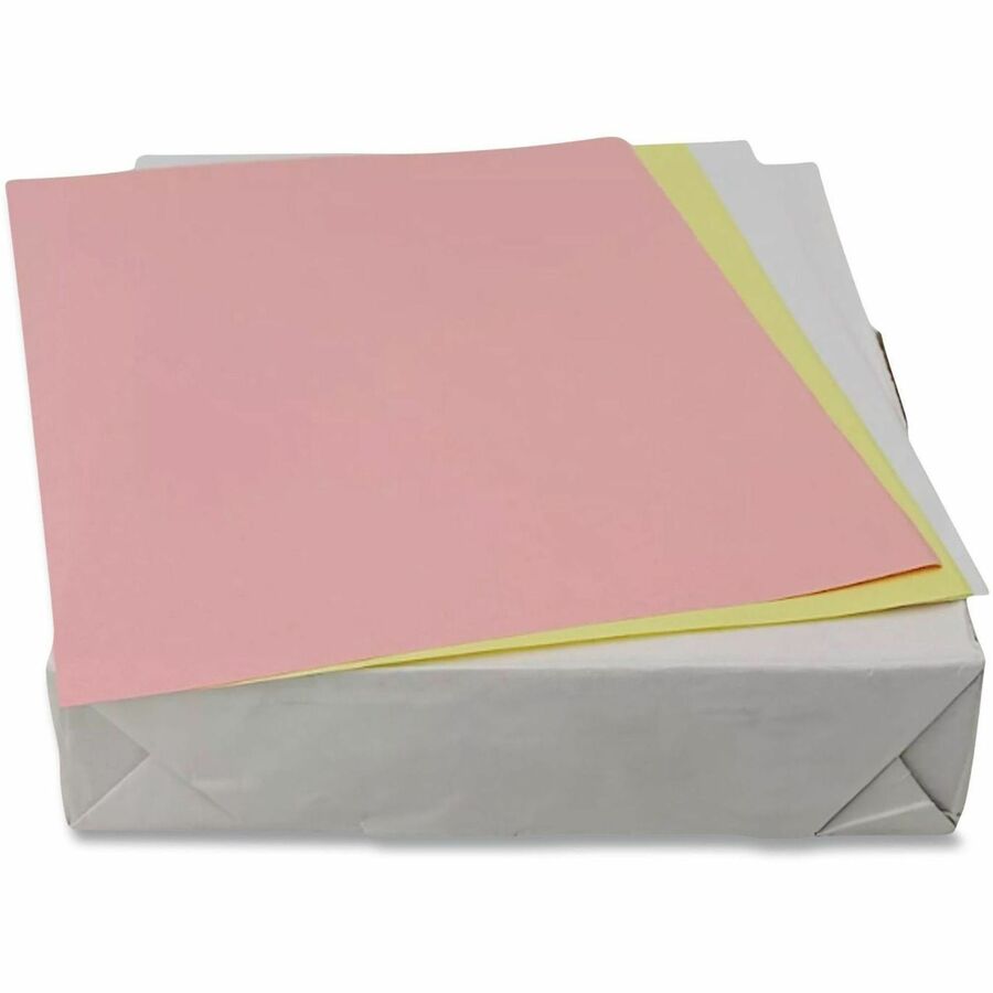 ICONEX Carbonless Paper - Letter - 8 1/2" x 11" - White, Canary, Pink - 5010 / Carton