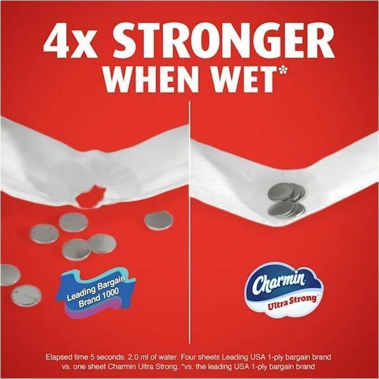 Charmin Mega Roll Bath Tissue - 2 Ply - Mega - 220 Sheets/Roll - Diamond-Weave Texture - White - Paper - 24 / Carton