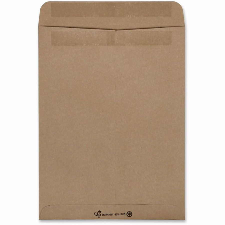 Quality Park Eco-friendly Redi-Seal Cat. Envelopes - Catalog - 9" Width x 12" Length - 24 lb - Self-sealing - Brown - Kraft - 100 / Box