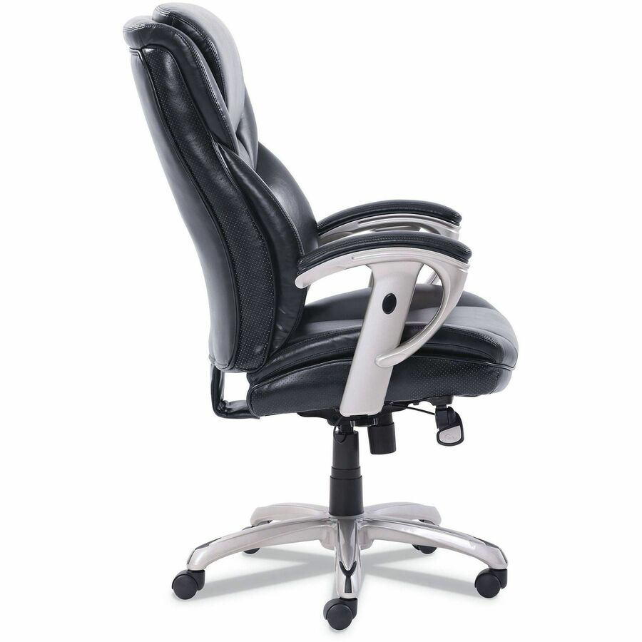 Serta Chair - Black Seat Color - Black Back Color - High Back - Black - MDF, Memory Foam, Bonded Leather - Armrest - 1 Each