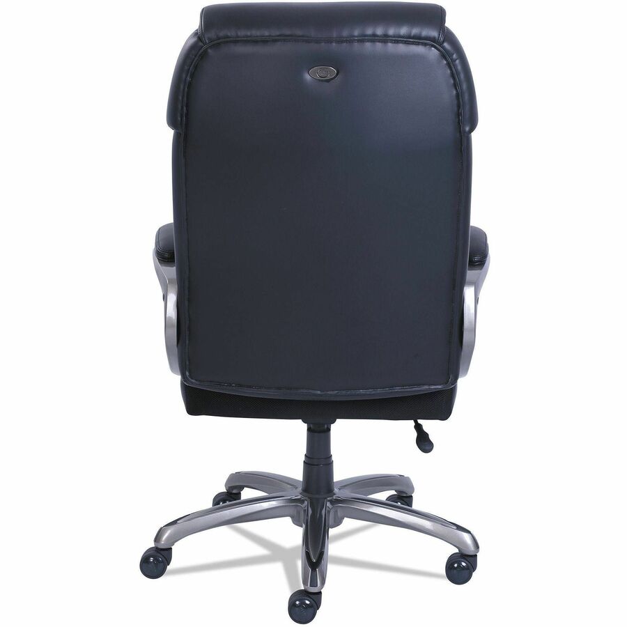 Serta Chair - Black Seat Color - Black Back Color - High Back - 5-star Base - Black - Memory Foam, Bonded Leather - 1 Each