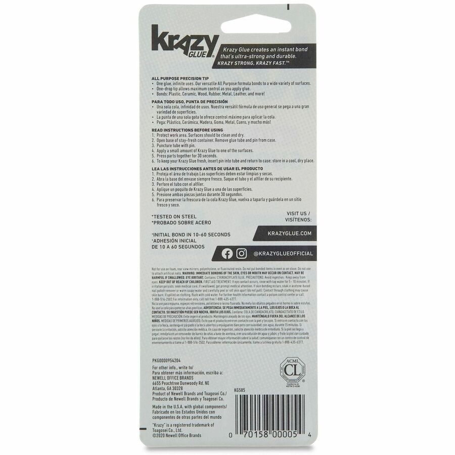 Krazy Glue Super Glue - 0.07 oz - 1 Each