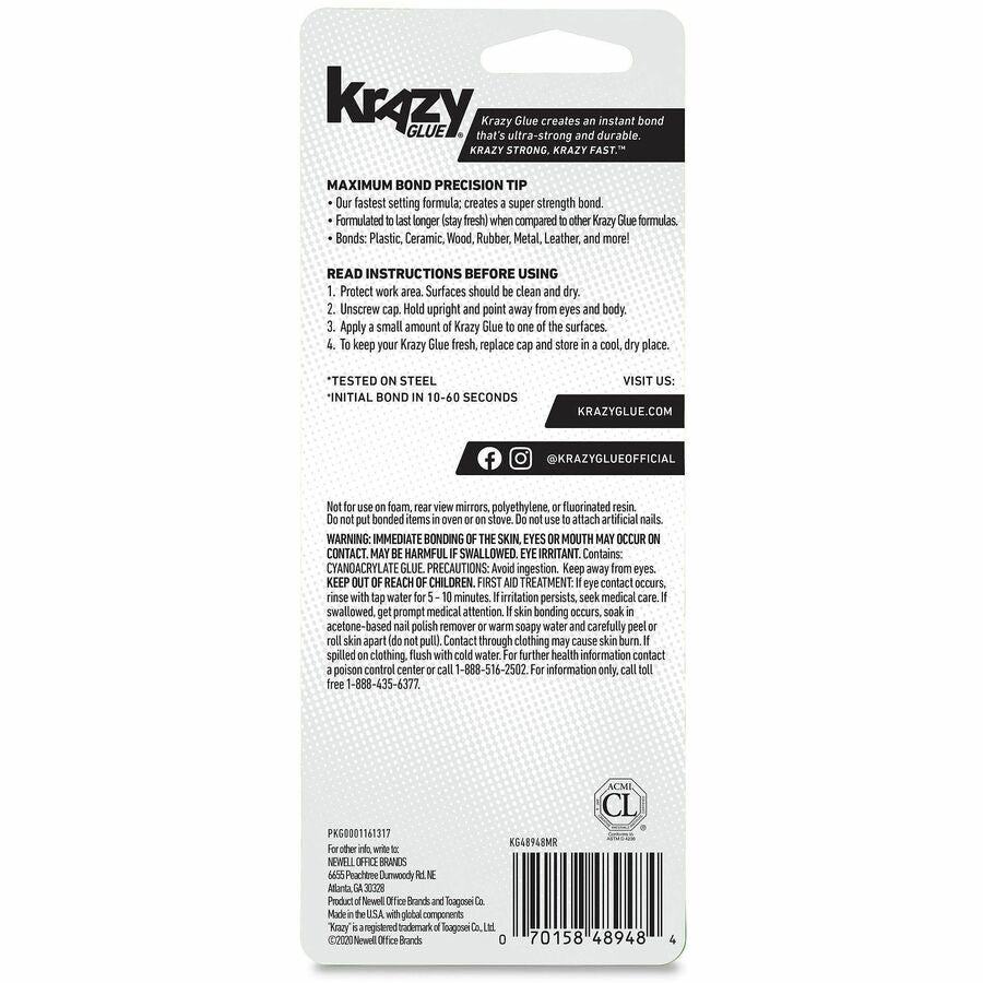 Krazy Glue Max Bond Super Glue - 0.53 oz - 1 Each