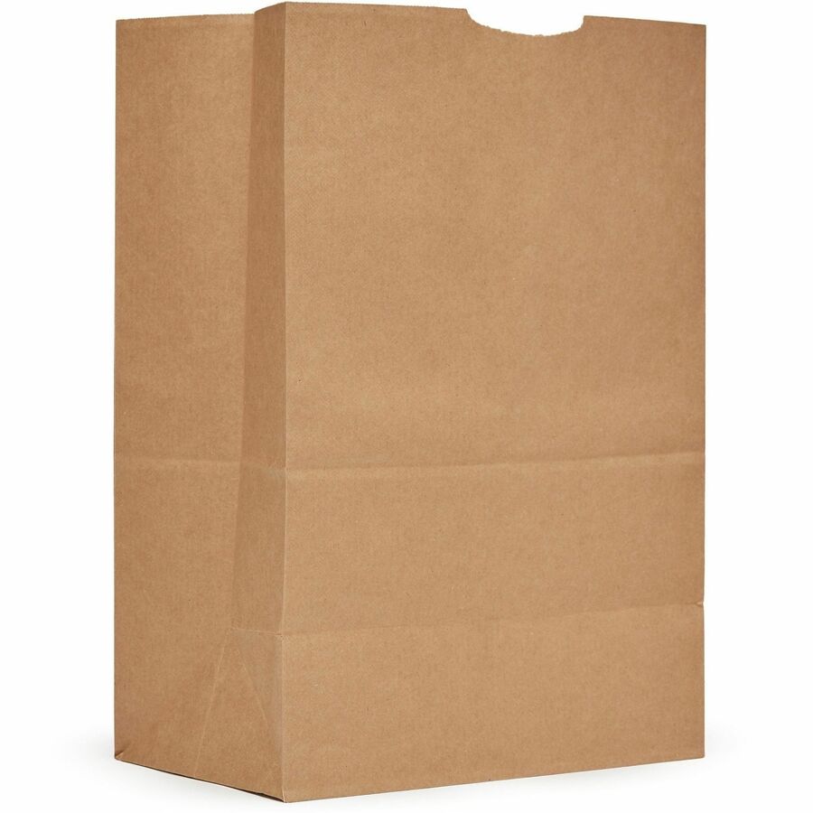 AJM Kraft Grocery Sacks - 6.72 gal Capacity - Kraft - Paper - Foodservice, Grocery, Supplies - 500 / Carton