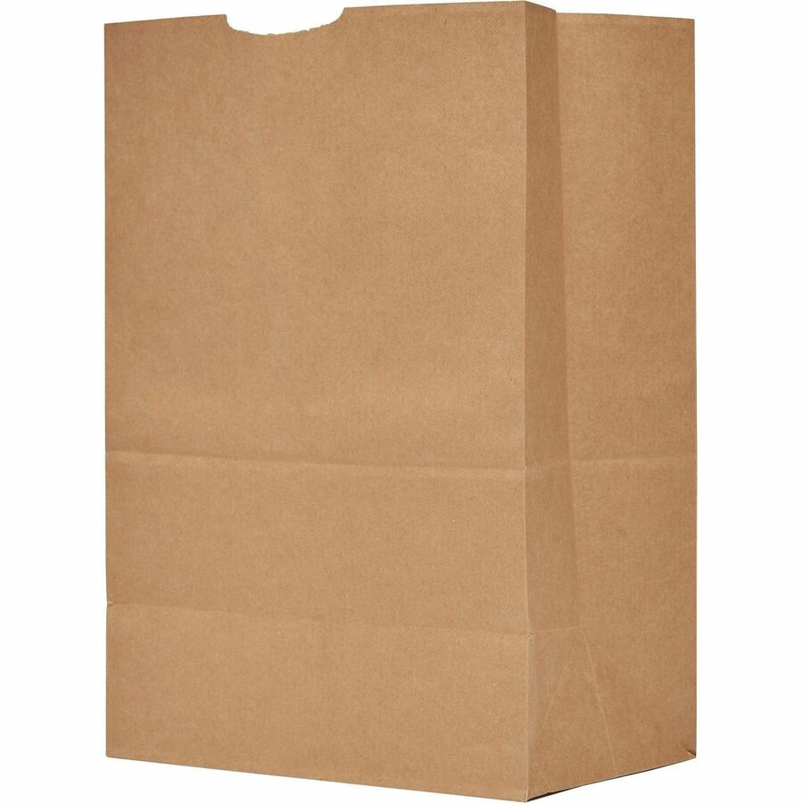 AJM Kraft Grocery Sacks - 6.72 gal Capacity - Kraft - Paper - Foodservice, Grocery, Supplies - 500 / Carton